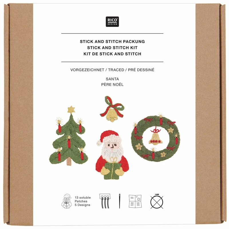 Stick and Stitch Packung "Santa"