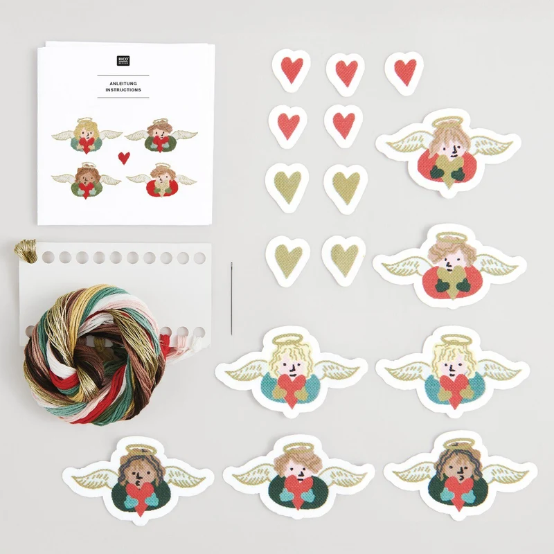 Stick and Stitch Packung "Engel mit Herzen"