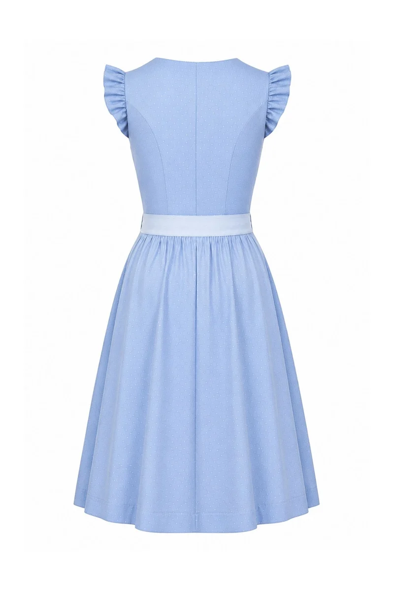 Dirndl mit Rüschenärmeln und Zierschließe
