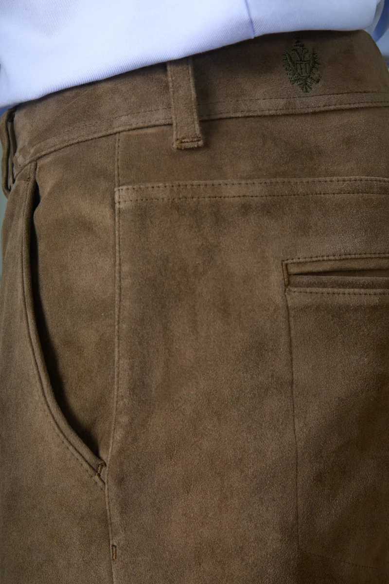 Lederhose Ludwig in Lammvelours
