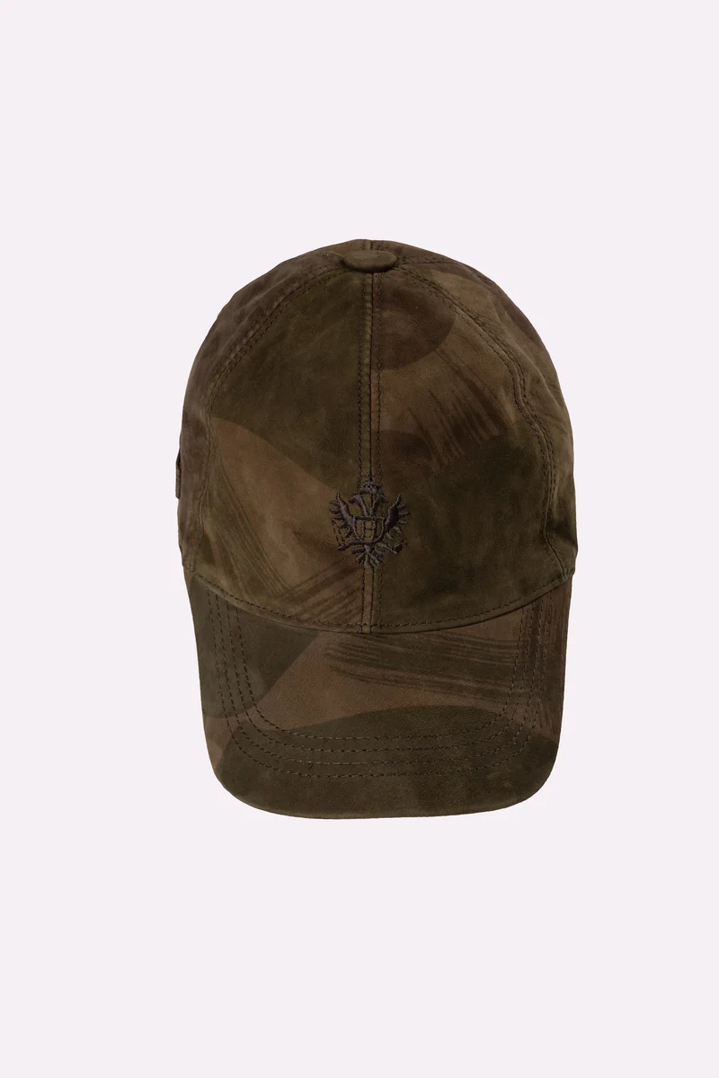 Kappe in Veloursleder