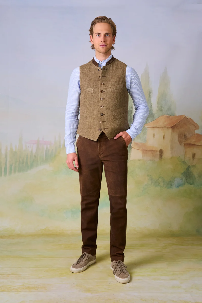 Gilet Friedrich in Lino Delavé