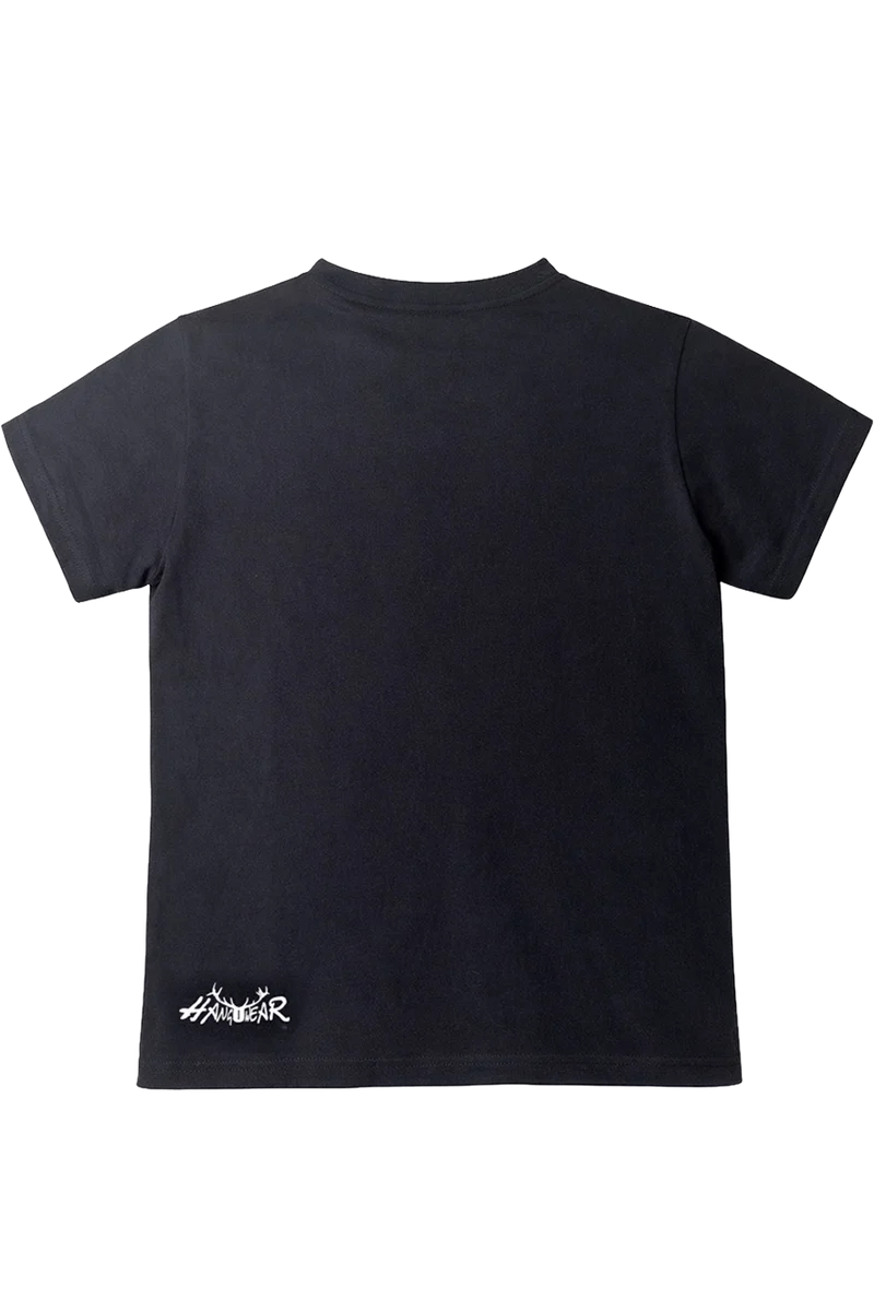 Kinder Trachtenshirt mit „Dickschädel“ Print - schwarz