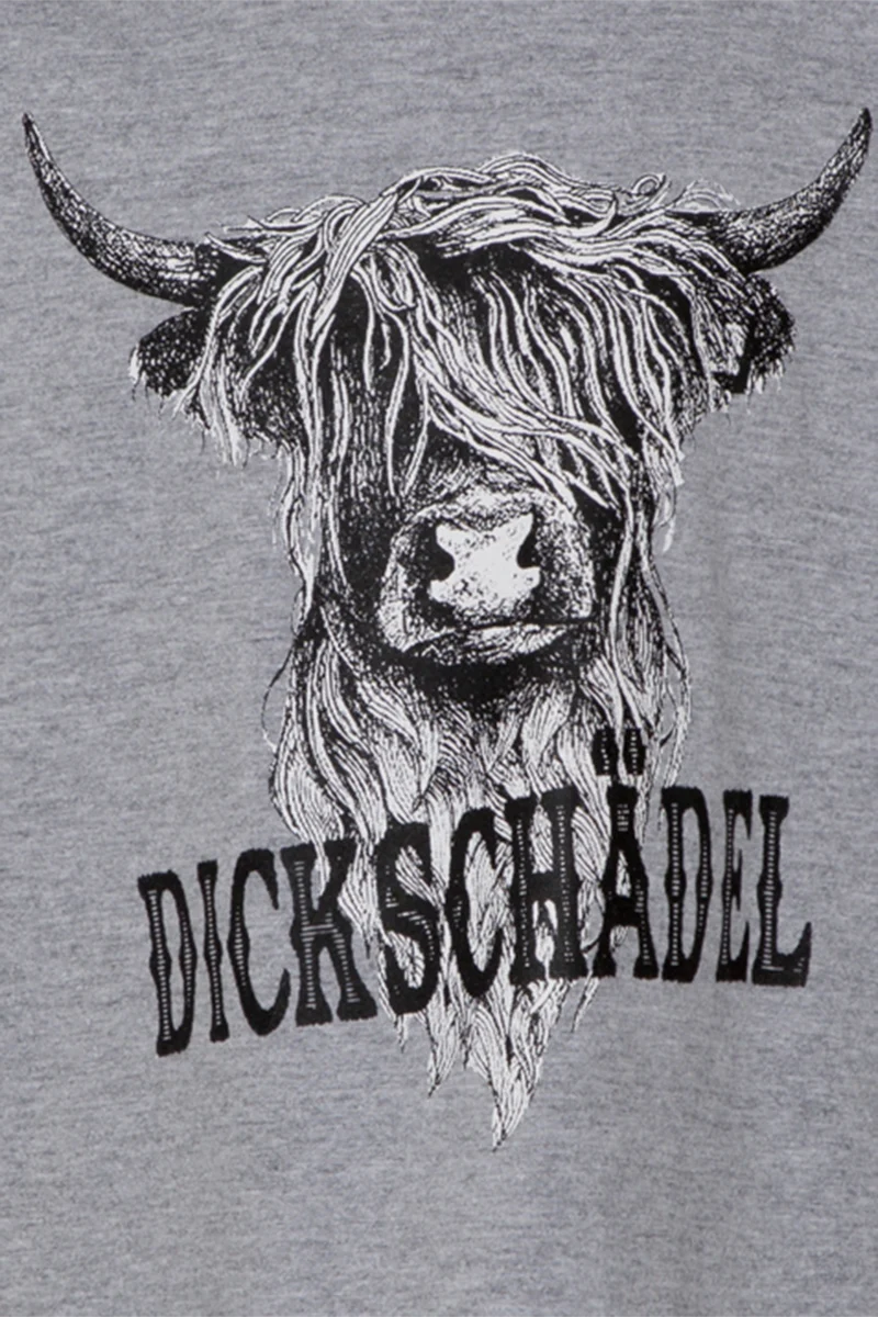 Kinder Trachtenshirt mit „Dickschädel“ Print - grau