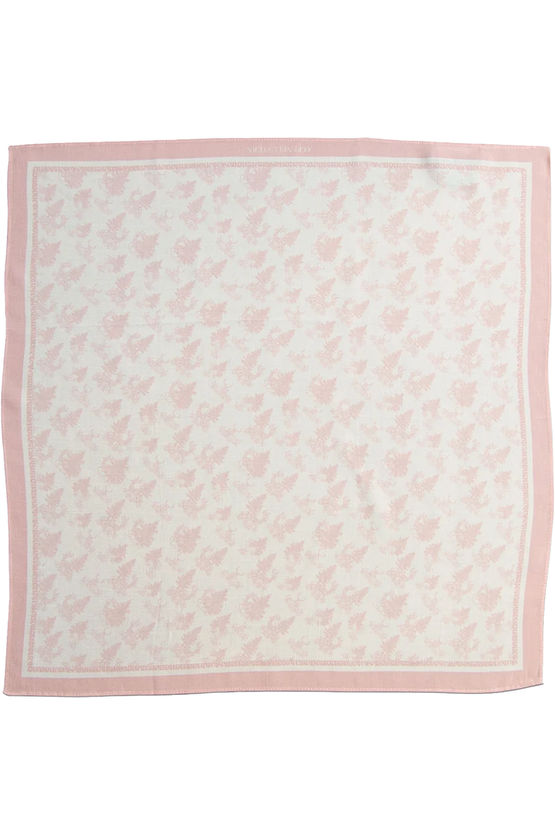 Damen Trachten-Nickituch mit Wald und Hirschen - rosa