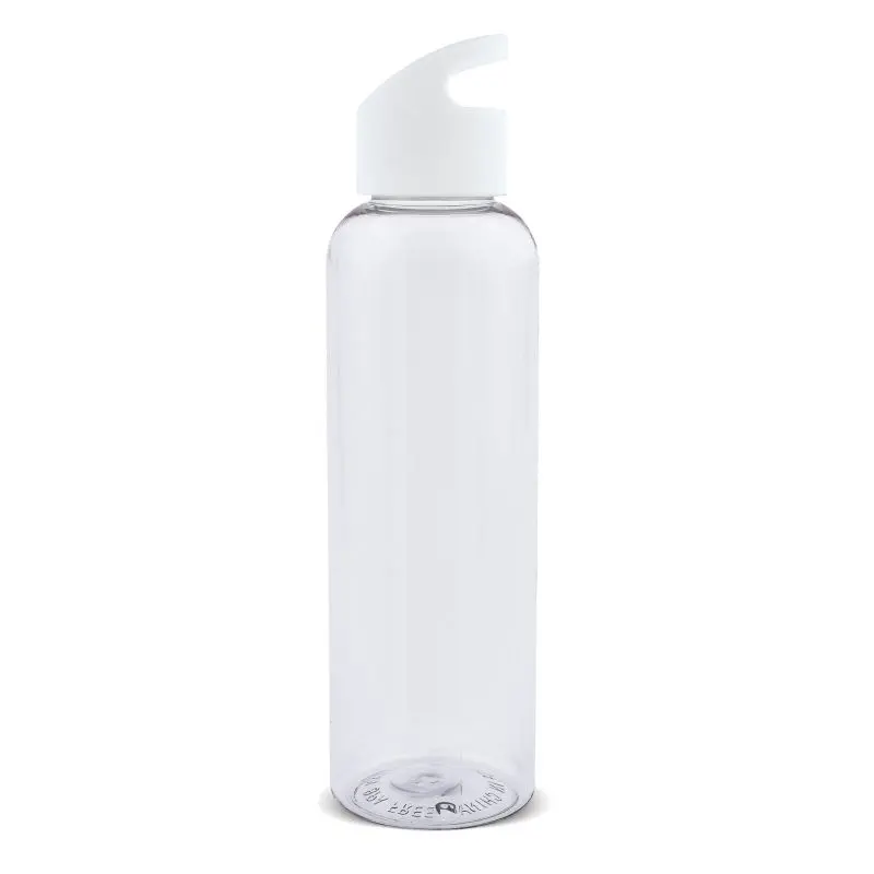 Loop Transparente R-PET Trinkflasche, 600ml - Öko-Klar & Weiß