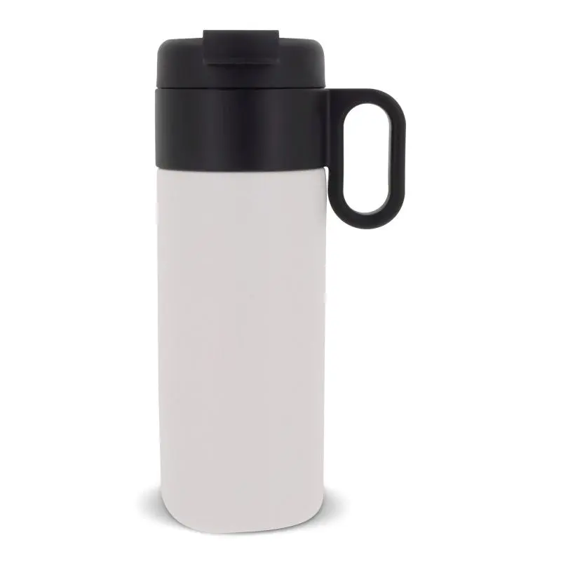 Flow Sublimation Isolierbecher mit Griff 400ml in Weiß: Ideal für Personalisierung