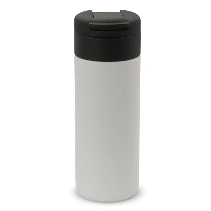 Flow Isolierbecher 400ml in Weiß: Groß, Stilvoll & Thermisch Effektiv