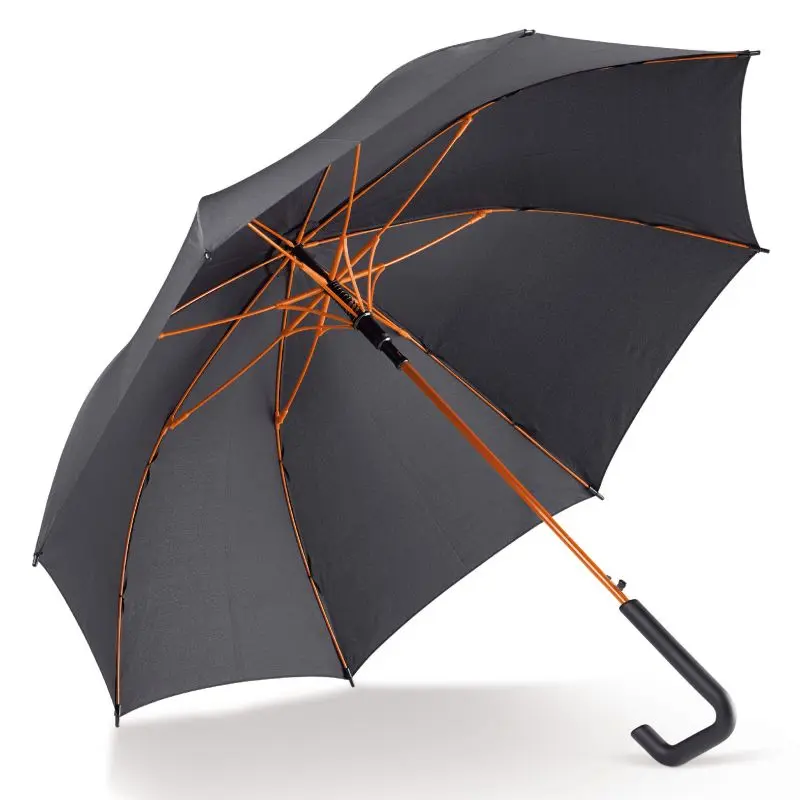 Automatischer Stockschirm 23 – Schwarz & Orange, Windfest & Stabil