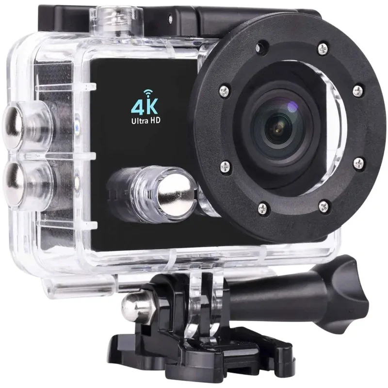 Action Camera 4K in Schwarz – Hochauflösende Aufnahmen für Abenteurer