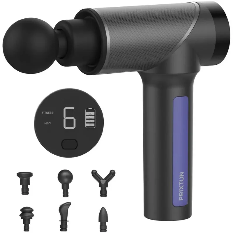 Schwarze Prixton MGF100 Massagepistole - Hochintensives Massagegerät