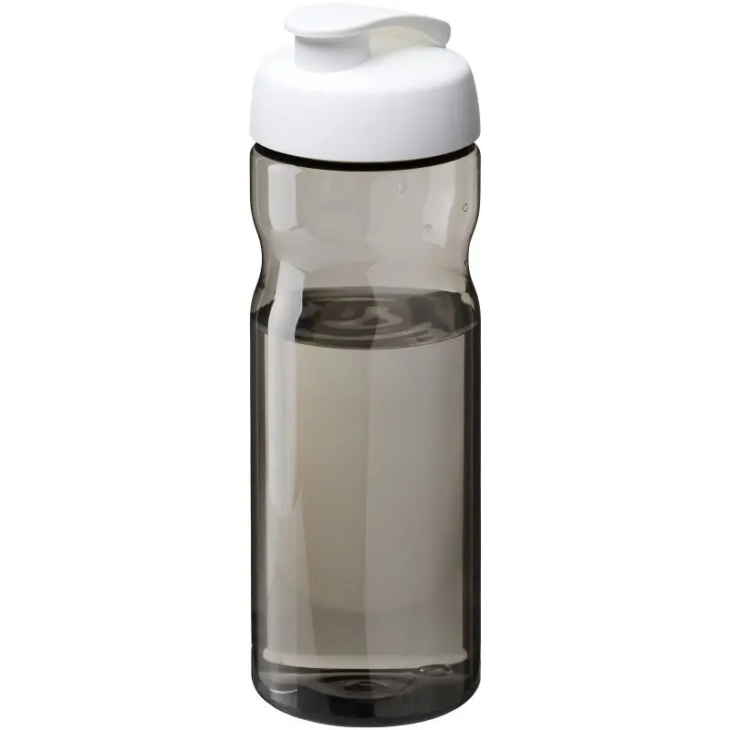 H2O Active Eco Base 650ml, Sportflasche Klappdeckel - Weiß/Kohle