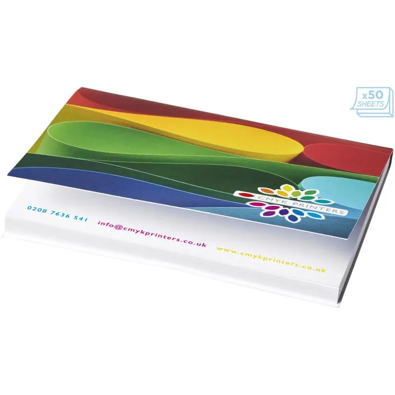 Sticky-Mate Haftnotizen A7 100 x 75 mm – Weiß, 50 Blätter – Selbstklebende Notizzettel