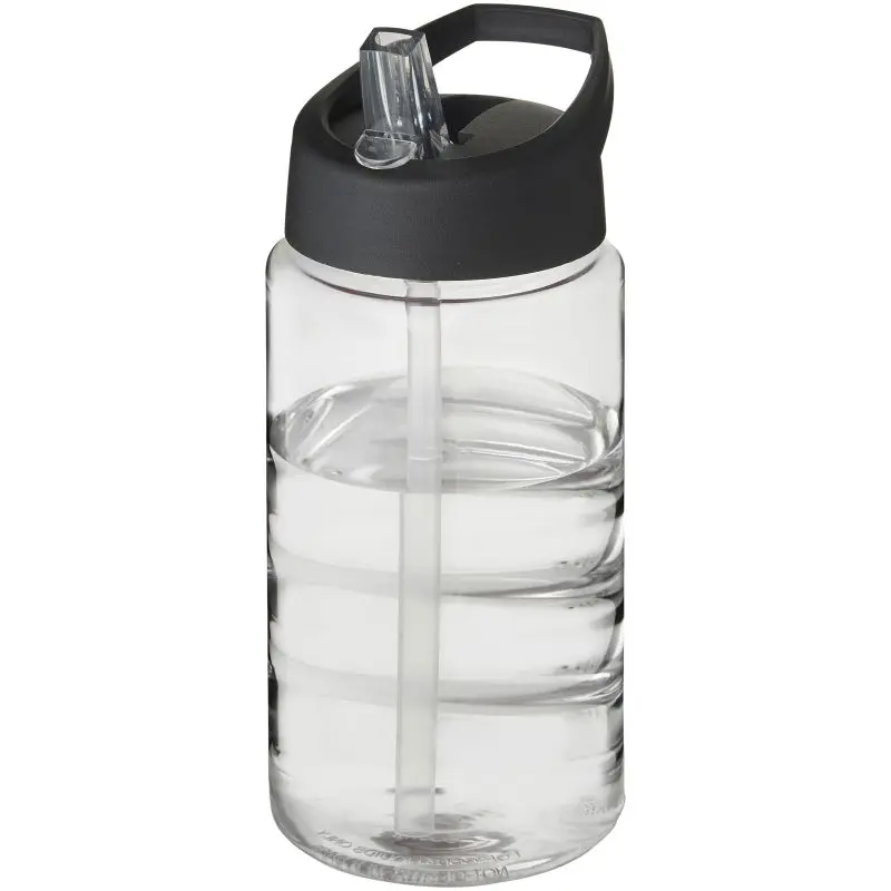 H2O Active Bop 500 ml, Transparent-Schwarz, Sportflasche mit Ausgussdeckel
