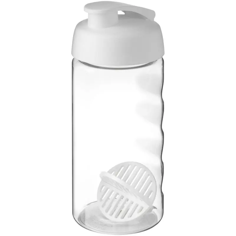 H2O Active Bop Shakerflasche 500 ml, Weiß-Transparent, Ideal für Shakes