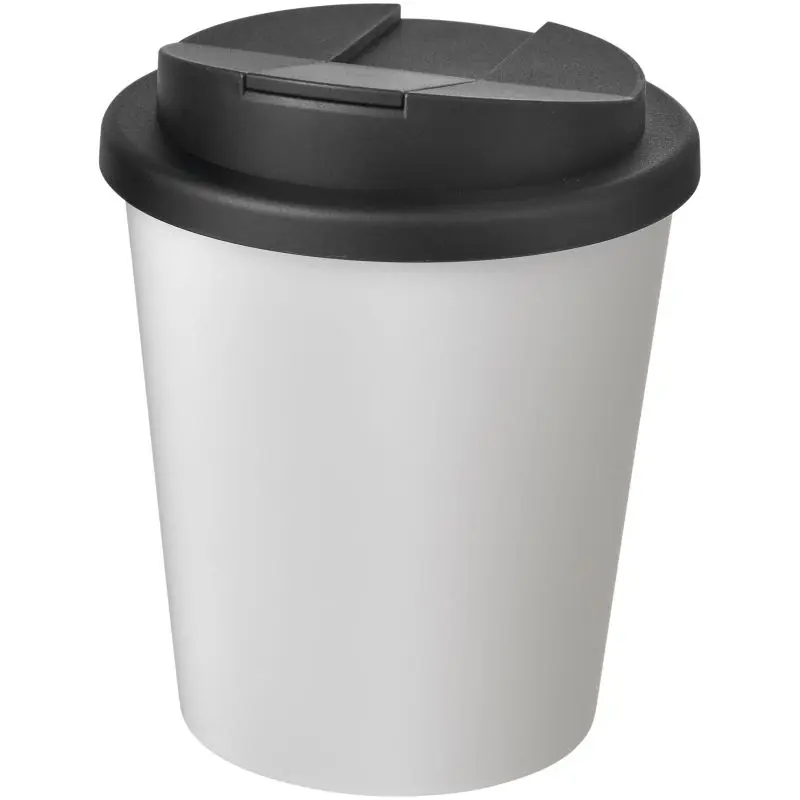 Americano Espresso 250 ml Isolierbecher mit auslaufsicherem Schraubverschluss – Weiß und Schwarz