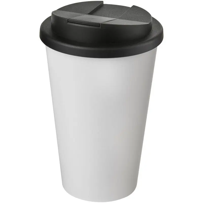 Americano 350 ml Isolierbecher – Weiß/Schwarz mit auslaufsicherem Schraubverschluss
