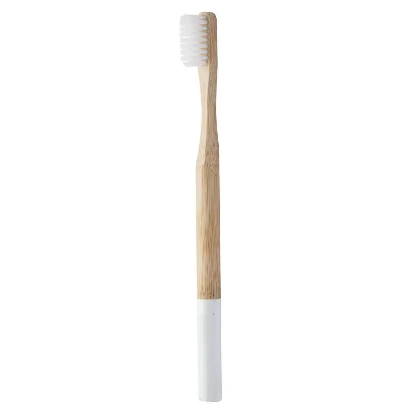 ColoBoo Bambus-Zahnbürste in Weiß-Natur – Elegant & Umweltfreundlich