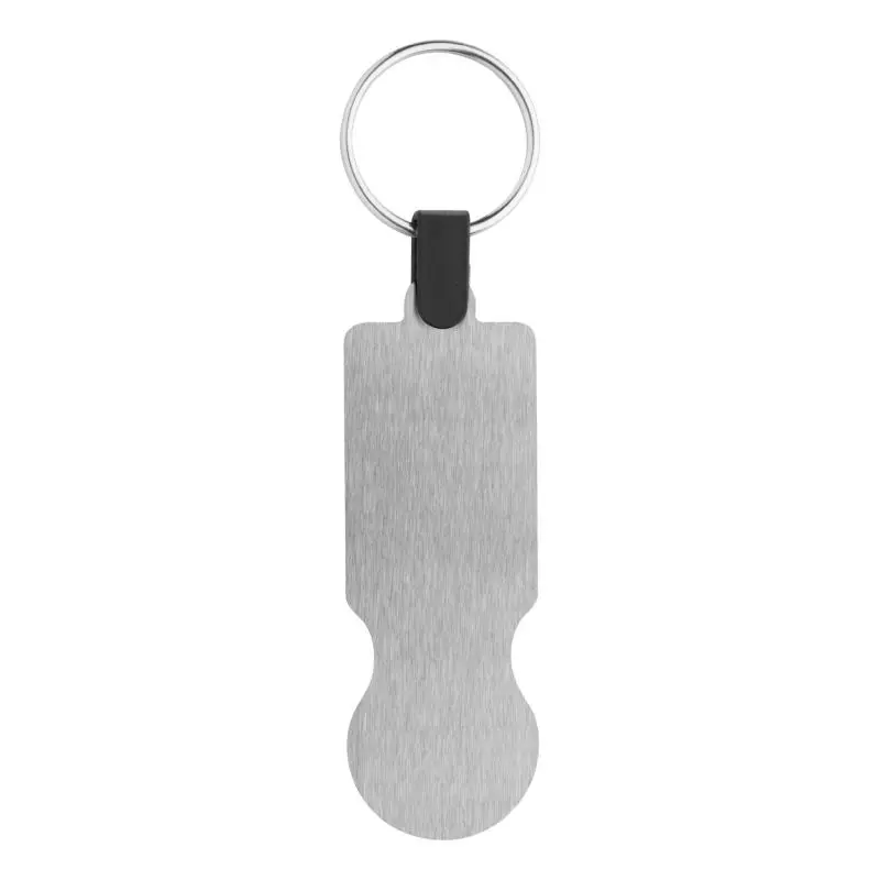 SteelCart Schlüsselanhänger mit Einkaufswagen-Chip - Elegantes Silber