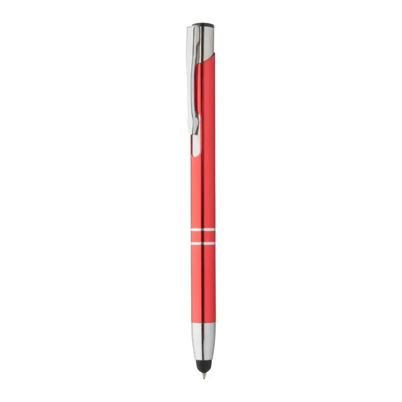 Tunnel Touchpen mit Kugelschreiber - Rot - Multifunktionaler Stift für Schreiben und Touchscreens