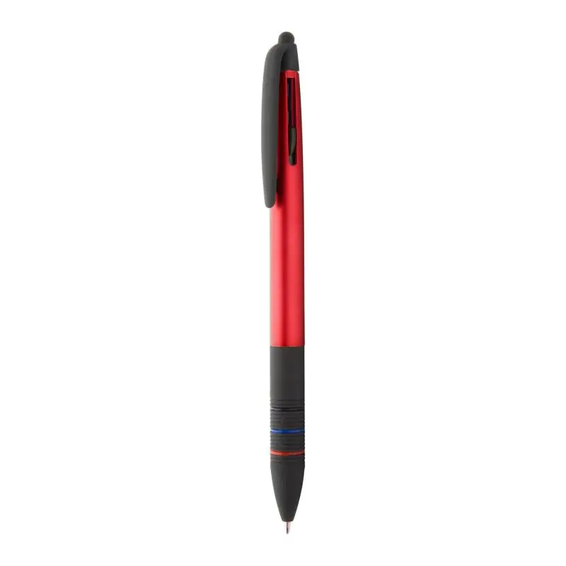 Trime Stylus mit Kugelschreiber - Rot-Schwarz - Premium Touchpen für präzises Schreiben und Navigation