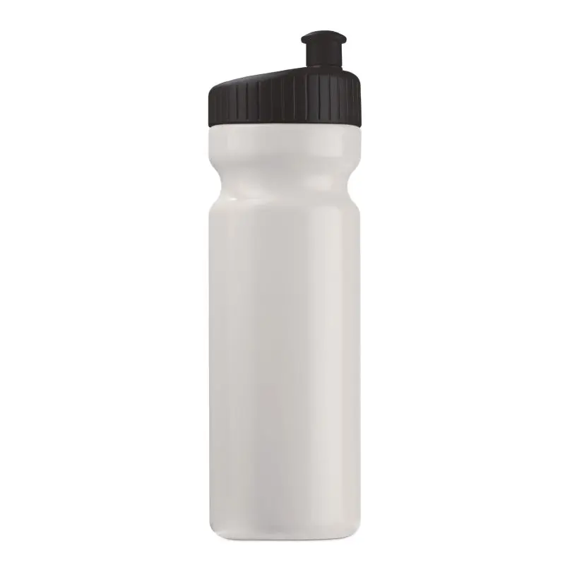 Design Sportflasche 750 ml, Weiß-Schwarz, Groß & Stilvoll für Aktive