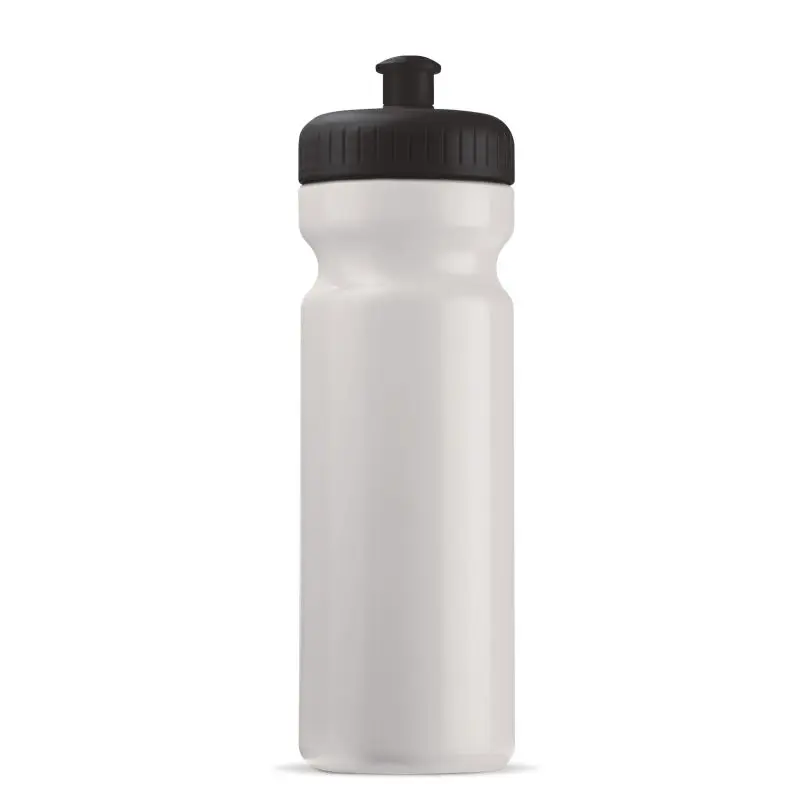 Classic 750ml Sportflasche in Weiß-Schwarz - Stilvoll & Funktionell