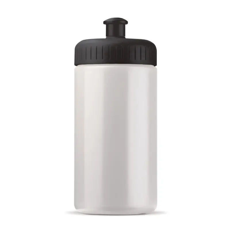 Classic Sportflasche 500ml in Weiß-Schwarz - Stilvoll und Praktisch für jeden Sportler
