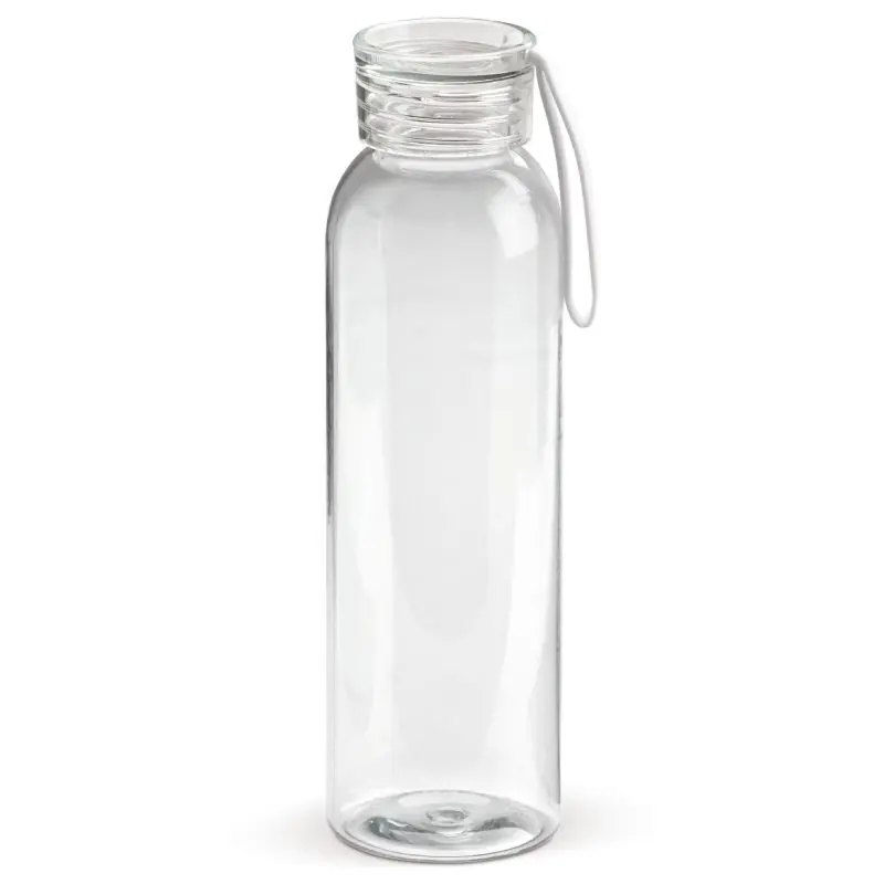 Transparente Trinkflasche 600 ml, Weiß, Leicht & Langlebig für Alltag