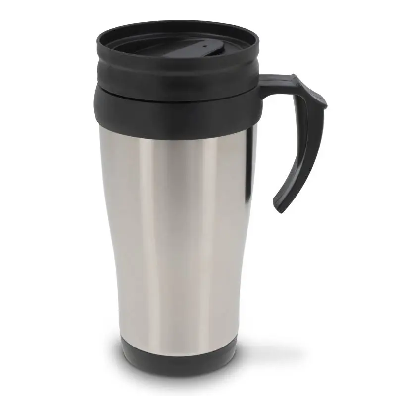 Metall Isolierbecher 350 ml – Kompakter, silberner Becher für heiße und kalte Getränke