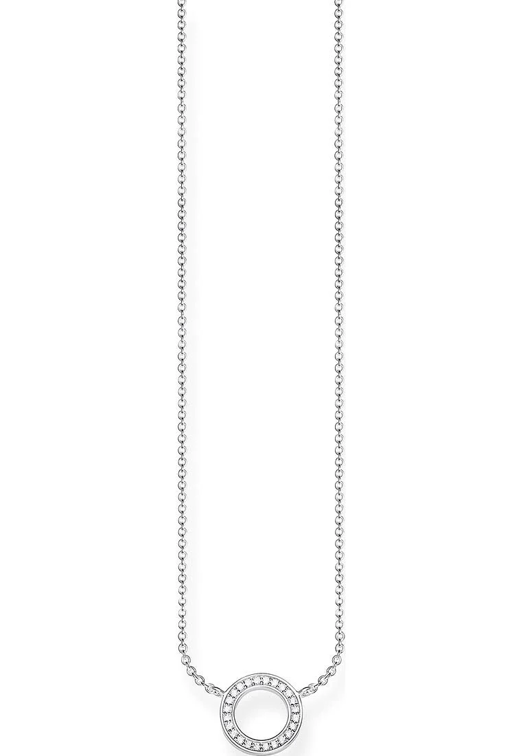 Thomas Sabo Damen Halskette mit Zirkonia Ring 45cm Silber SCKE150207