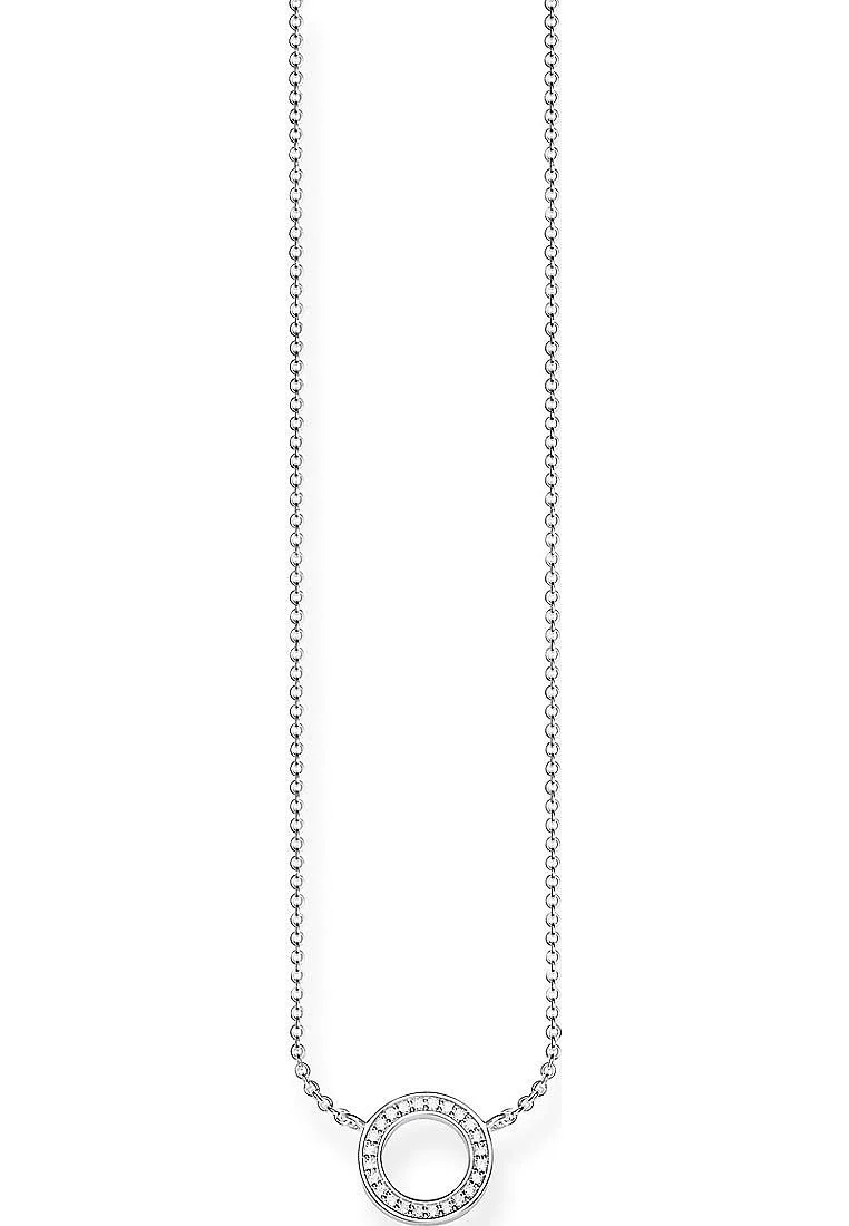 Thomas Sabo Damen Halskette mit Zirkonia Ring 45cm Silber SCKE150207