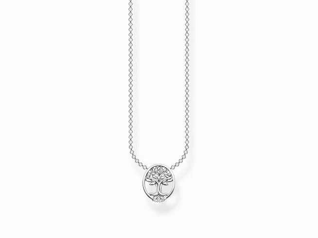 Thomas Sabo Damen Halskette mit Lebensbaum Charm 45cm Silber SCKE150327