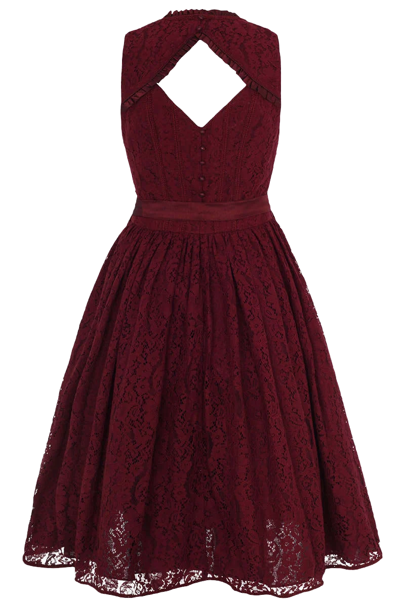 Midi Spitzen-Dirndl rückenfrei