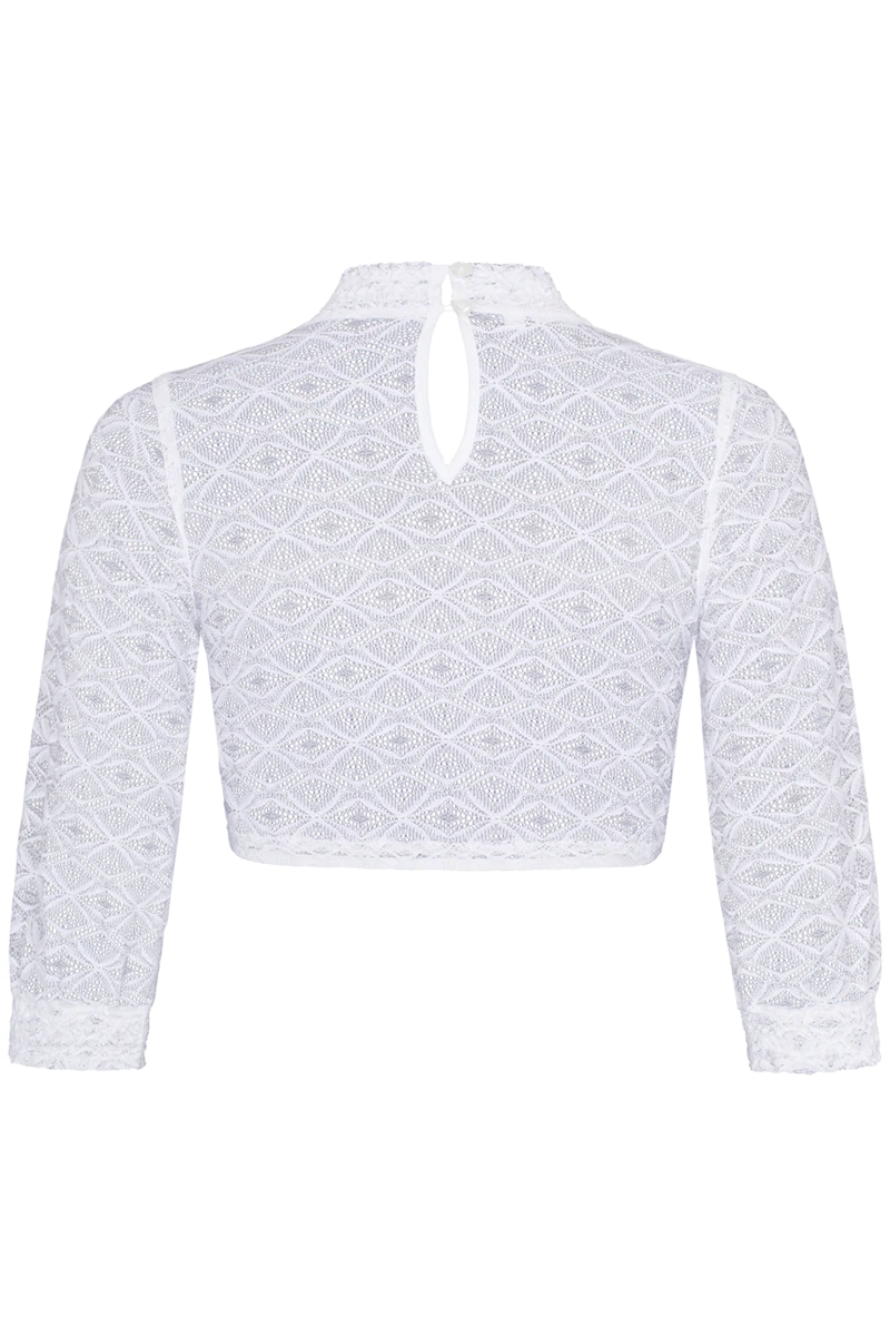 Dirndlbluse hochgeschlossen mit 3/4-Arm