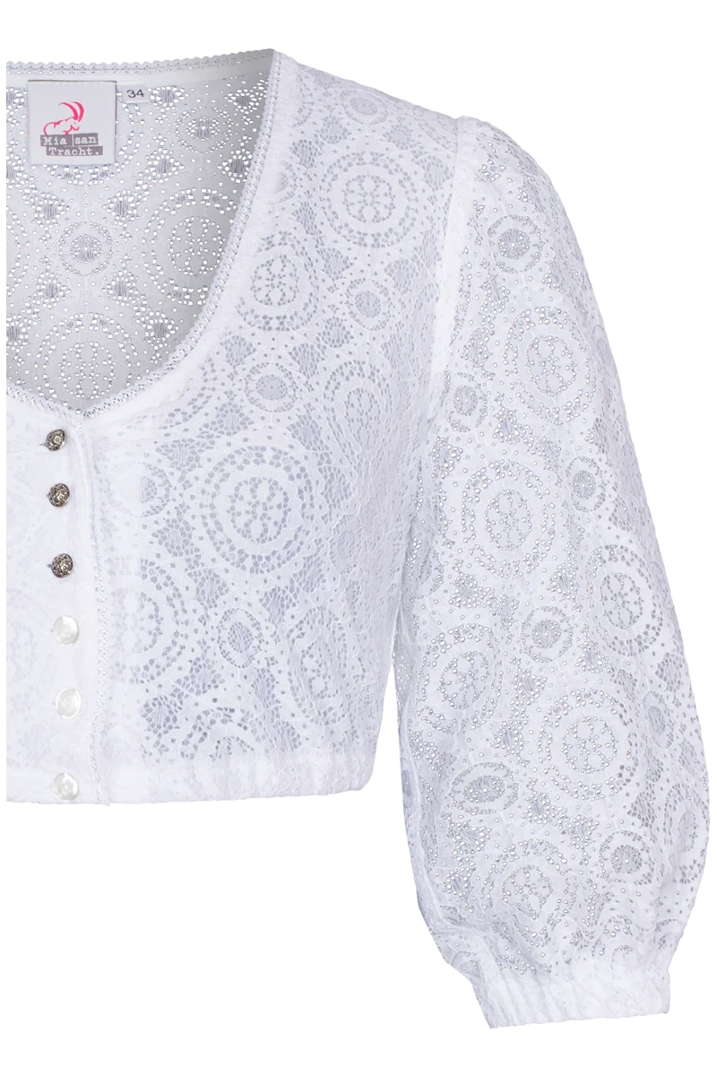 Dirndlbluse mit weiten 3/4-Ärmeln
