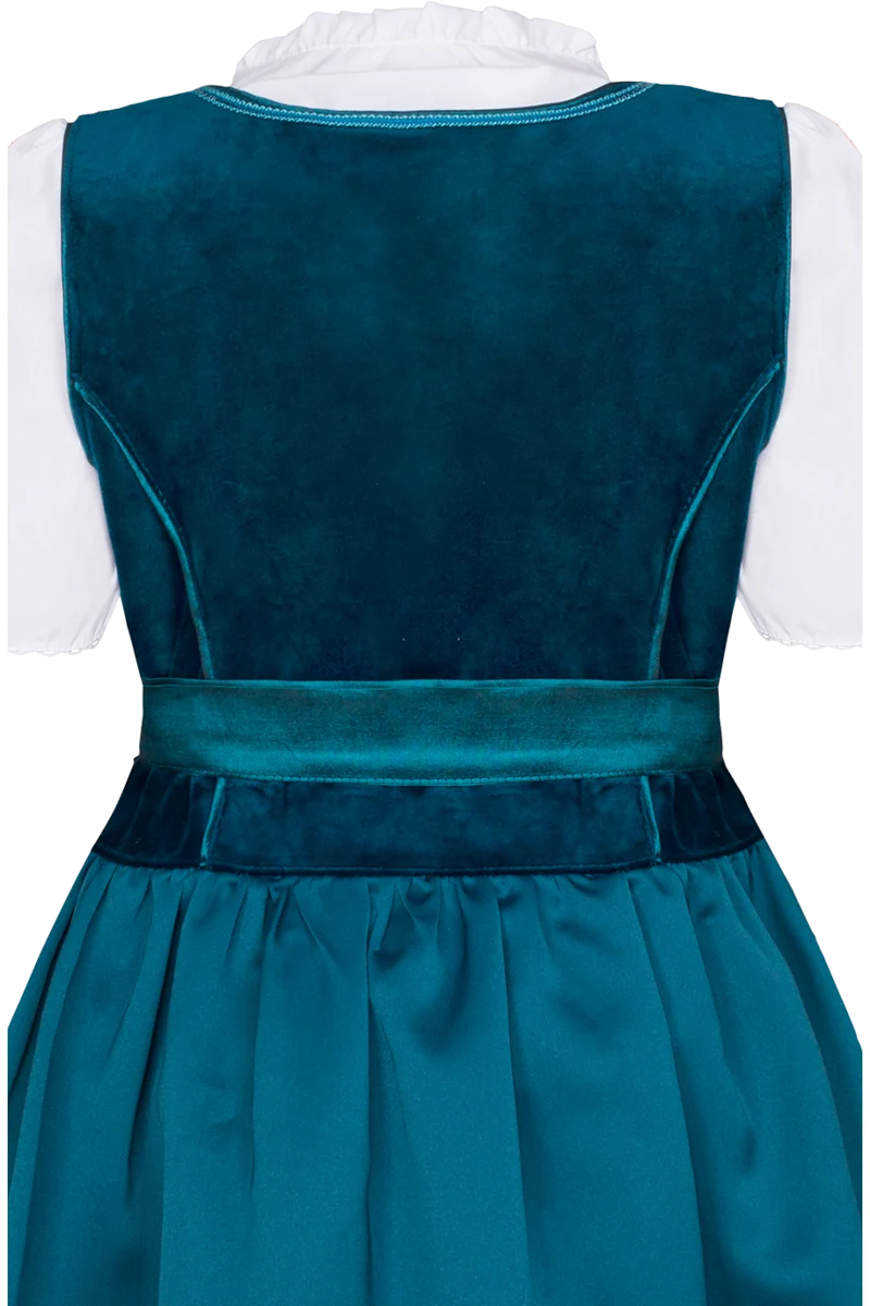 Kinder-Samtdirndl mit Bluse