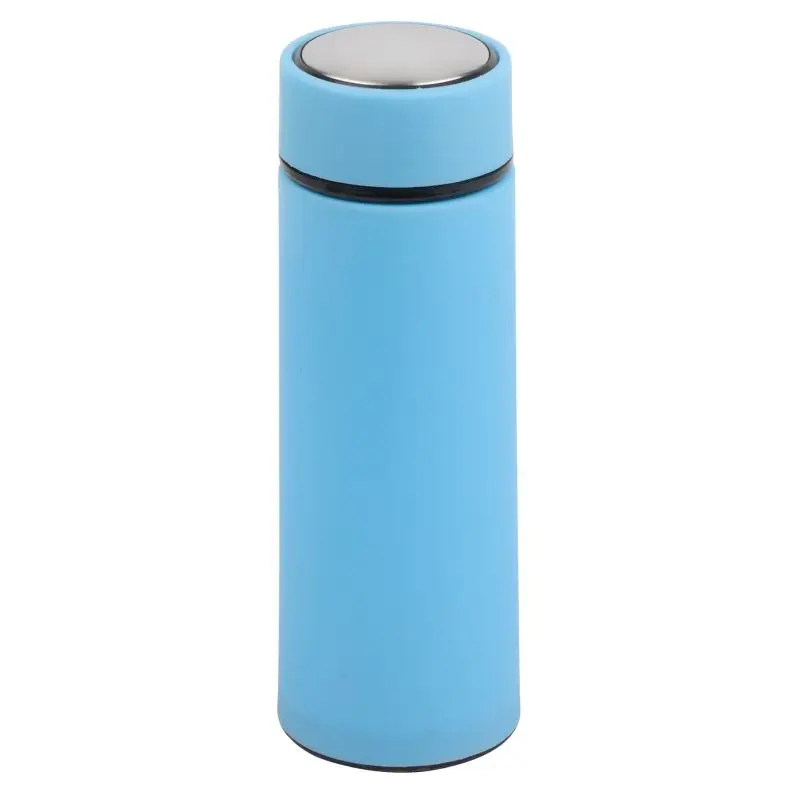 ELEGANT DRINK Hellblaue Glas-Trinkflasche - Ästhetisch & Praktisch