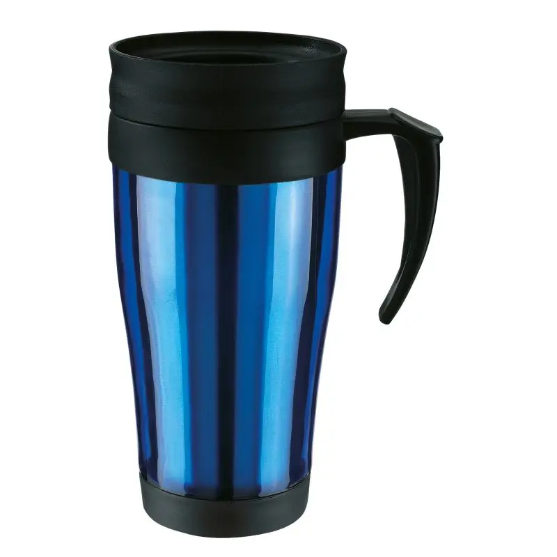 Trinkbecher WARM-UP 400 ml - Blau - Doppelwandiger Thermobecher - Langlebig und Stilvoll