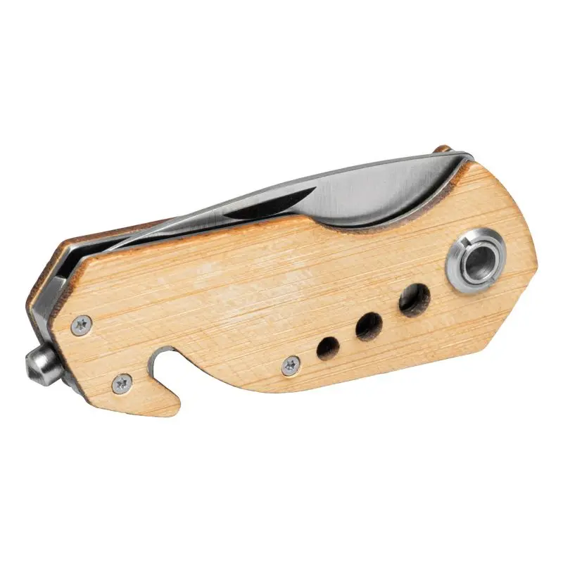 Taschenmesser BAMBOO HIT - Braun Stilvolles und vielseitiges Klappmesser für Outdoor und Alltag
