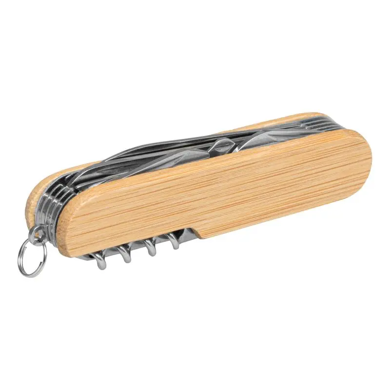 Taschenmesser BAMBOO HELPER - Braun Stilvolles und vielseitiges Klappmesser für Outdoor und Alltag