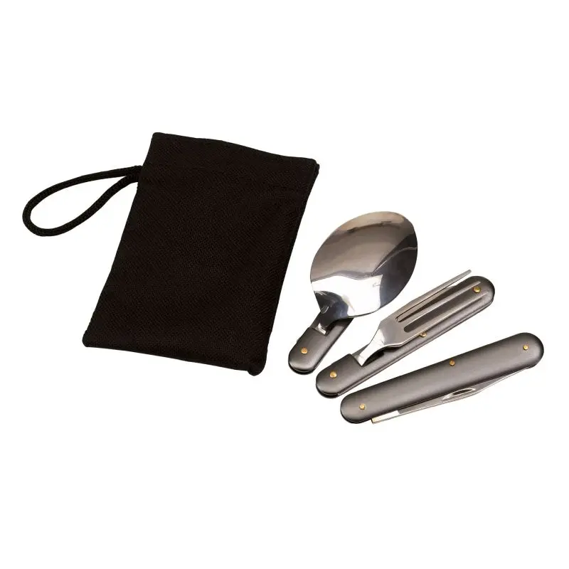 CAMPING Outdoor-Besteckset in Grau - Robust & Praktisch für Unterwegs