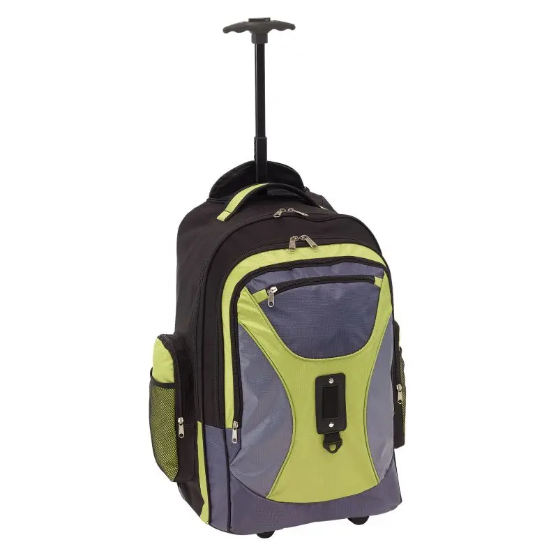 Vielseitiger Trolley-Rucksack COMFORTY - Praktischer Reise-Rucksack in Grau-Grün