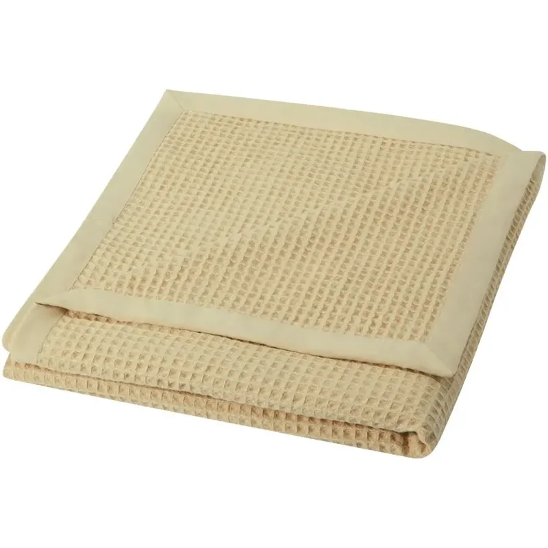 Abele Baumwoll-Waffeldecke in Beige – Elegant & Vielseitig – 150x140 cm