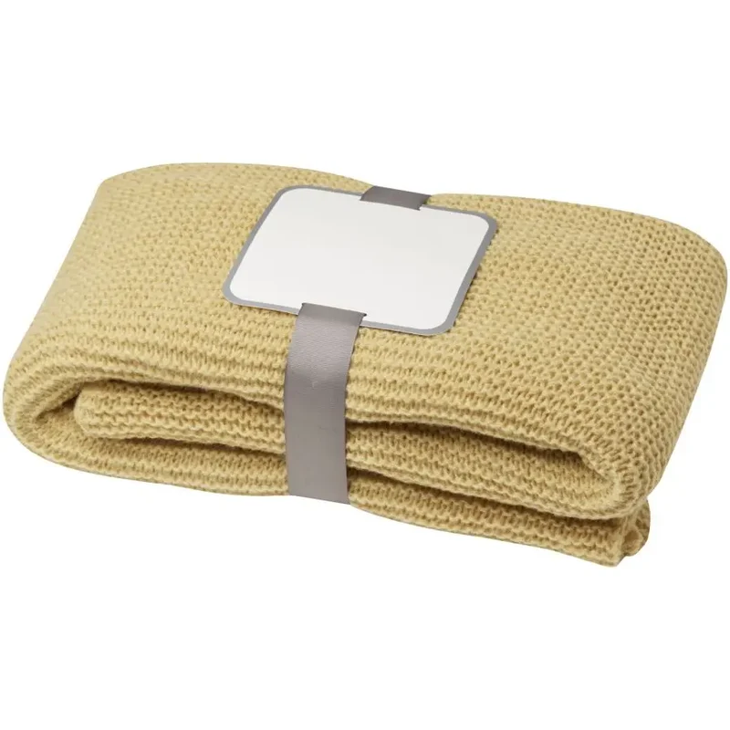 Suzy GRS-zertifizierte Strickdecke in Beige – 150x120 cm – Öko-Chic