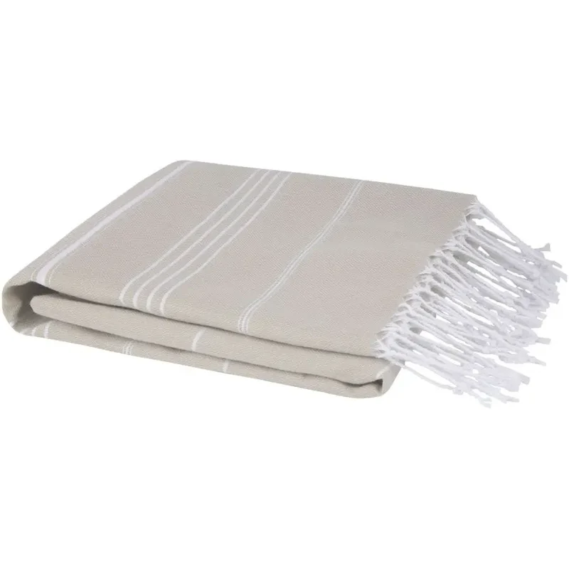 Anna 150 g/m² Hammam Baumwollhandtuch 100 × 180 cm - Beige – Leicht, saugfähig und stilvoll