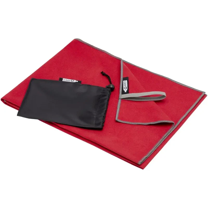 Pieter ultraleichtes GRS Handtuch 50 × 100 cm - rot: Schnell trocknend, ideal für Reisen und Outdoor-Aktivitäten