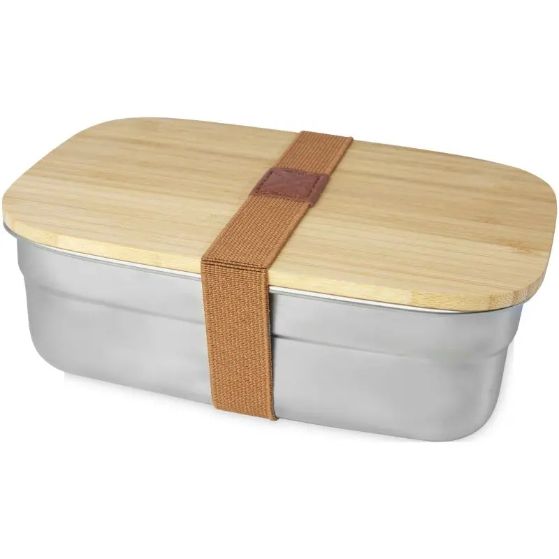 Tite Stainless Steel Bread Box with Bamboo Lid - Natural Silver, Eco-Friendly, Durable