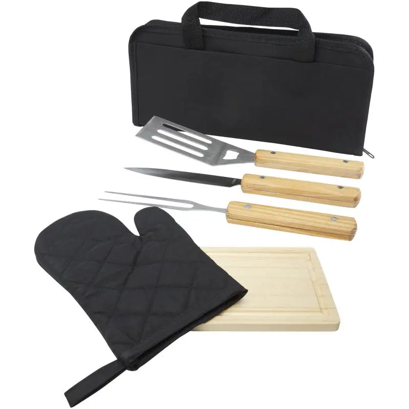 Gratar 5-teiliges Natur-Grillset – Hochwertiges BBQ-Zubehör für Grillenthusiasten