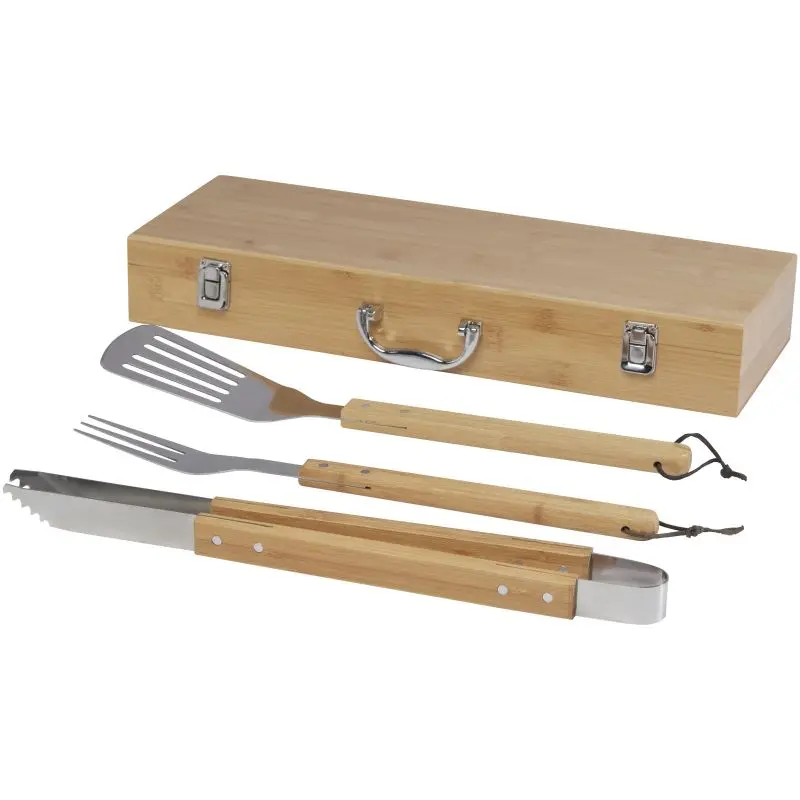 Assadus 3-teiliges Natur-Grillset – Perfektes Zubehör für BBQ-Meister